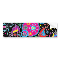 Super Funky Paisley Pattern Bumper Sticker