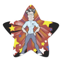 Super Geek Star Sticker