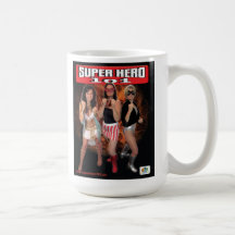 Super Hero 101 Three superheroine coffee cup Mugs