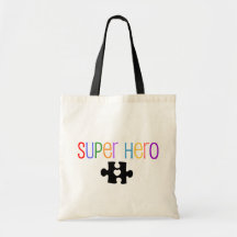 Super Hero Autism Tote Bag