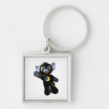 Super Hero Cat Keychains