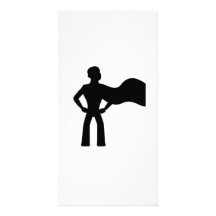 Super Hero Silhouette Customized Photo Card