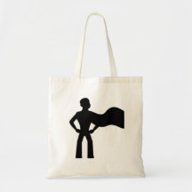 Super Hero Silhouette Tote Bag