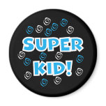 Super Kid Blue Fridge Magnet