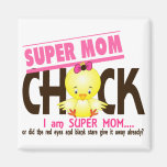 Super Mom Chick 2 Refrigerator Magnets