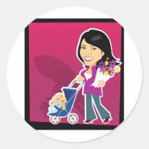 Super Mom - Modern Stickers