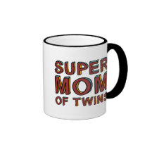SUPER MOM OF TWINS MUGS