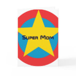 Super Mom Patriotic Shield Greeting Card