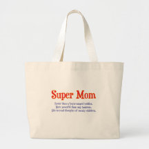 Super Mom with super powers t-shirts and gifts. Canvas Bag