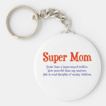 Super Mom with super powers t-shirts and gifts. Keychains