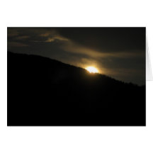 Super Moon over Washington Mountain Greeting Cards