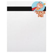 super pig superhero pig flying customized letterhead