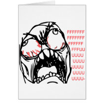 Super Rage Greeting Card