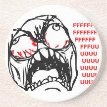 super rage face meme rofl beverage coaster