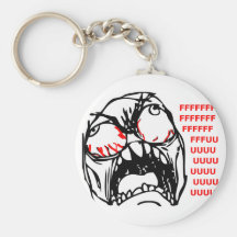 super rage face meme rofl key chain