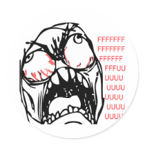 Super Rage Round Sticker
