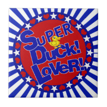 SUPER RUBBER DUCKIE LOVER HEARTS STARS CERAMIC TILES