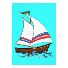 Super Sailboat Personalized Invite