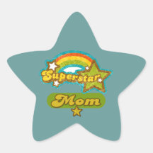 Super Star Mom Star Sticker
