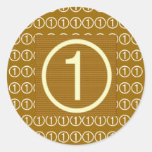 Super Star NumberOne Round Sticker