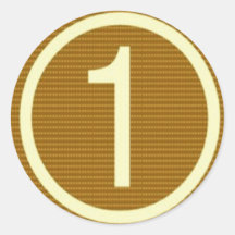 Super Star NumberOne Round Sticker