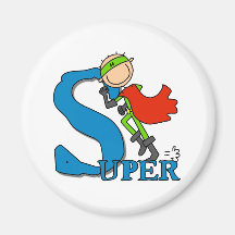 Super Stick Figure Hero Fridge Magnet