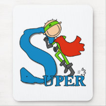 Super Stick Figure Hero Mouse Pad