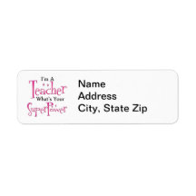 Super Teacher Custom Return Address Label