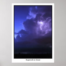 Supercell at Dusk Posters