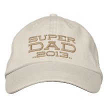 Superdad Edit Year SUPER DAD Embroidered Baseball Cap