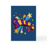 SuperDad! with Stars and Cartoon Design cards