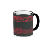 Supergirl Black and Red Line Pattern mugs