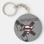 Supergirl Black Safety Pins Keychains