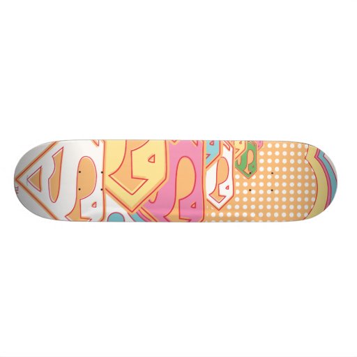 Supergirl Colourful Cloud Logo Skate Boards