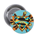 Supergirl Colourful Stars Logo buttons