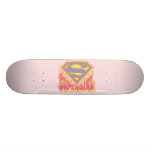 Supergirl Groovy Logo Skate Board