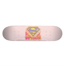 Supergirl Groovy Logo Skate Board