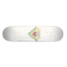 Supergirl Groovy Logo Skate Board