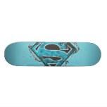 Supergirl Logo Barbed Wire and Flowers Custom Skate Board