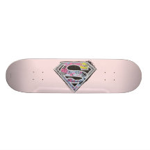 Supergirl Logo Collage Skateboard Deck
