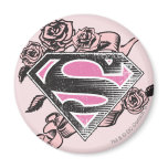 Supergirl Logo with Roses magnets