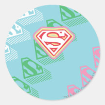 Supergirl Pastel  Repeat Pattern Sticker