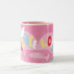 Supergirl Peace and Love Pink mugs