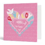 Supergirl Peace and Love Pink binders