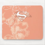 Supergirl Peach Floral Pattern mousepads