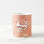 Supergirl Peach Floral Pattern mugs