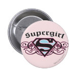Supergirl Pin Strips Black and Pink buttons