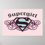 Supergirl Pin Strips Black and Pink posters
