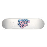 Supergirl Pink and Blue Logo skateboards