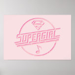 Supergirl Pink Music Note posters